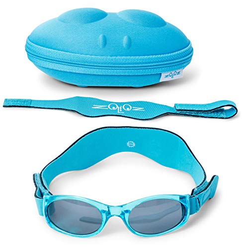 Tuga Baby/Toddler UV 400 Sunglasses with Two Adjustable Straps and Case (0-5 Years)