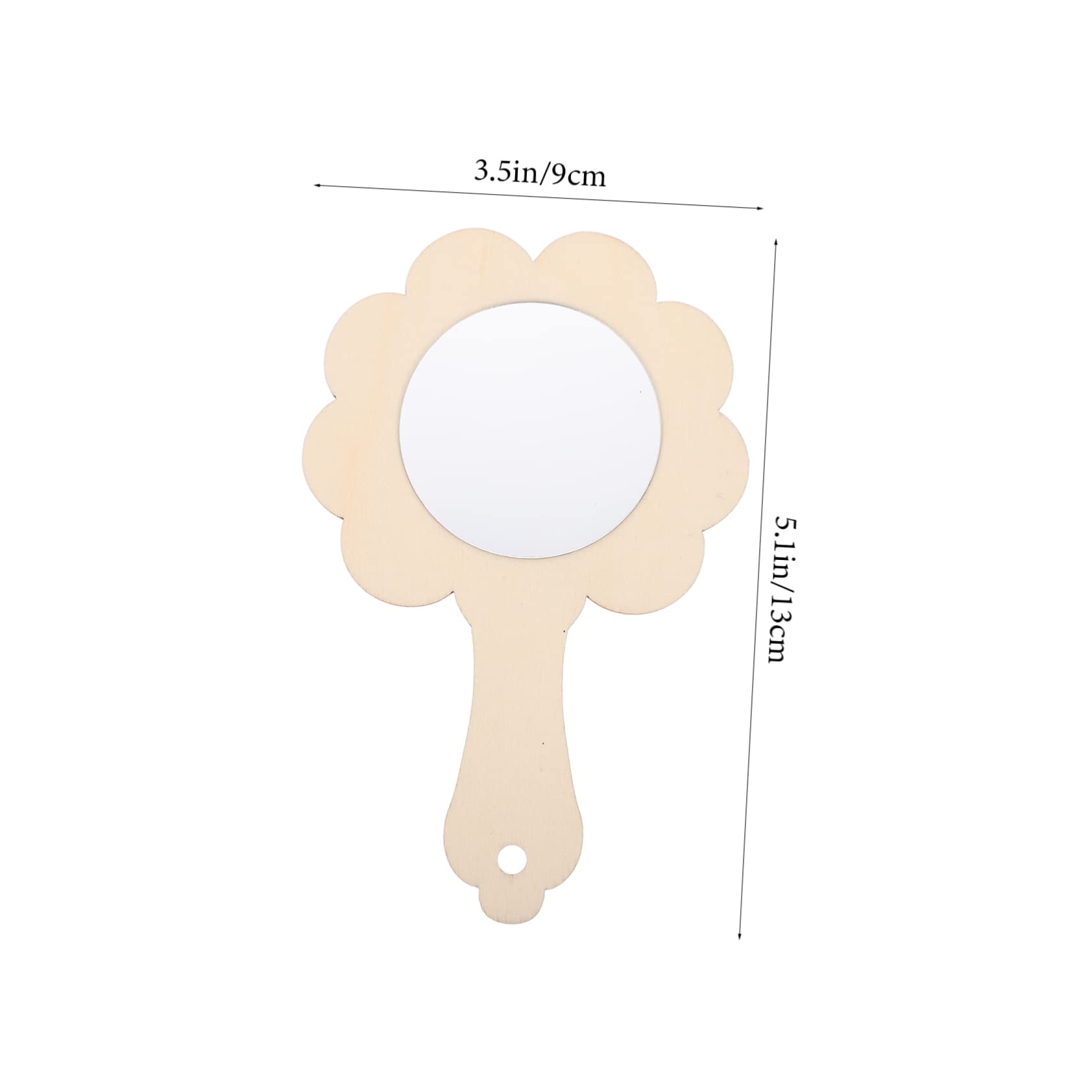 Ipetboom DIY Wooden Mirrors 10pcs Boys and Girls Mirror for Crafts Unfinished for