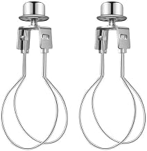 Lamp Shade Light Bulb Clip Adapter -Keep Lamp Shade hardware in Place Spring Clip for Light Bulb - 2 Pack(Nickel)