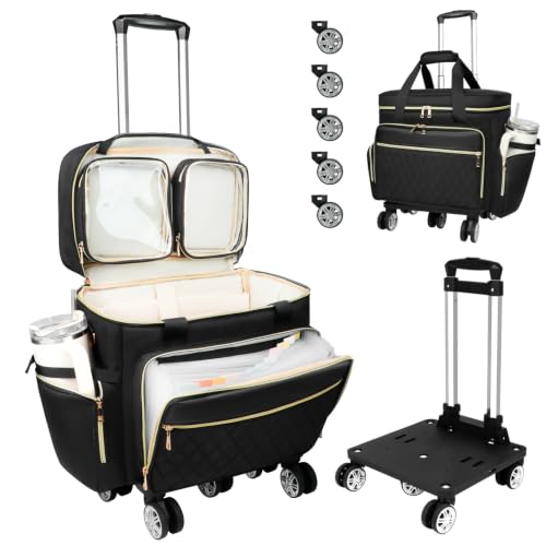SIYNPAV 5-Wheeled Rolling Teacher Bag