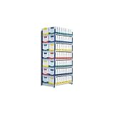 Paperflow Rayonnages d'archives 72177.0 Lot de 7 Plateaux en isorel Gris