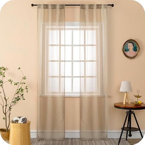 GIRASOLE Rideaux en voile transparent Cover