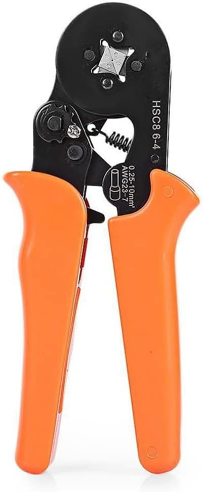 Pliers Automatic Wire Stripper Cable Connector Terminals Kit Self-adjusting Crimping Tool Hand Tools(Orange,E)