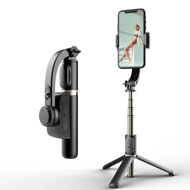 Q08 Mini Gimbal STABILIZER Extendable Selfi Stick Tripod,Wireless Remote for Smartphone, Black Q08 Mini Gimbal STABILIZER Extendable Selfi Stick Tripod,Wireless Remote for Smartphone, Black