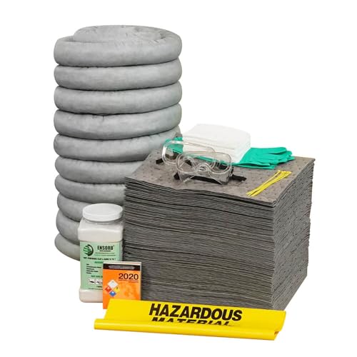 ENPAC 95-Gallon Wheeled Poly SpillPack Spill Kit Refill, Universal/Aggressive/Oil-Only Absorbents, Drum Not Included (Universal)
