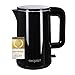 Produktbild Exquisit Wasserkocher WK 6103 sw | 1,5 Liter Volumen | 360 Grad Sockel | 2200 Watt | automatische Abschaltung | doppelwandig, Schwarz-inox, 5010168