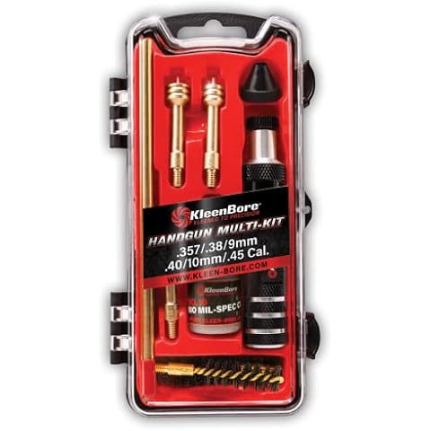 Kleenbore Gun Care KleenBore Multi-Pistol Kit .38/9/10mm/.40/.45 Caliber,Black Cover