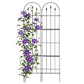 2 Pack Garden Trellis for Climbing Plants Outdoor - 16'' W x 71" H Large Rustproof Metal Plant Support Trellis, Decorative Panels for Climbing Rose, Clematis and Trumpet Vine