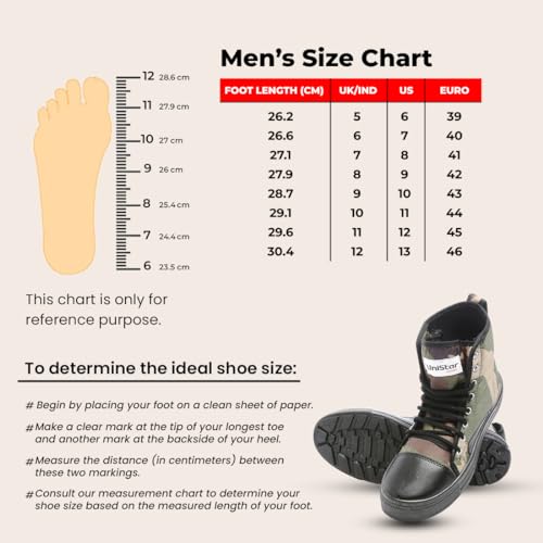 Image of Unistar High Ankle Trekking Ridding Men's Boots | Anti Skid Sole with Mild Waterproof Protection (Camoflauge - Size 5)