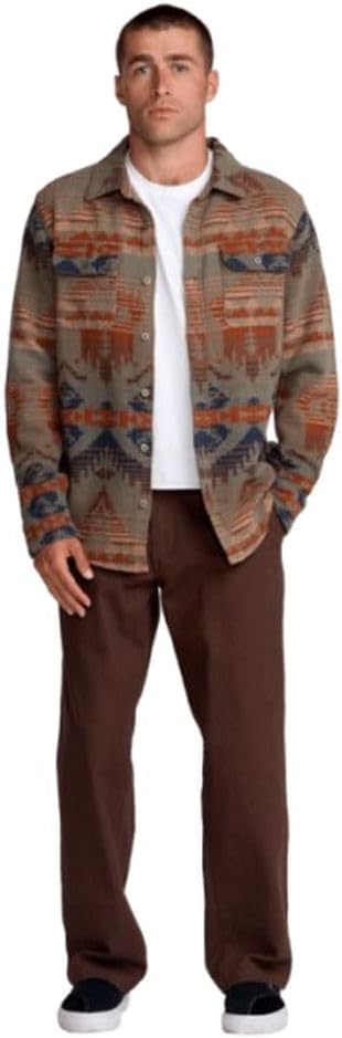 RVCA Mens Thatll Work Flannel Long Sleeve Woven Shirt - Image 5