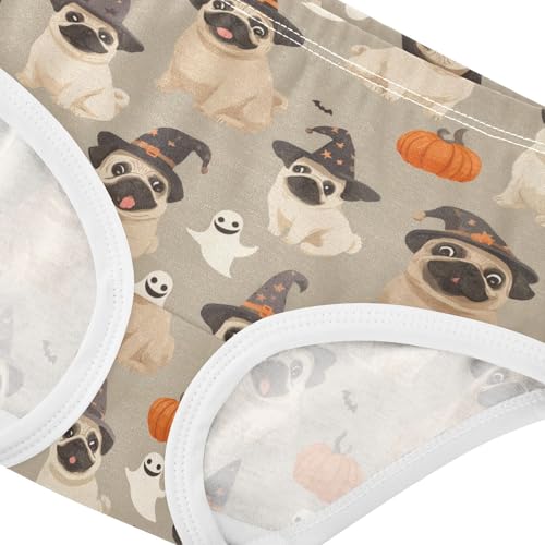 Girls Underwear Soft Cotton Halloween Pugs Kids Panties in Sizes 2/3t, 4t, 5t, 6 and 84