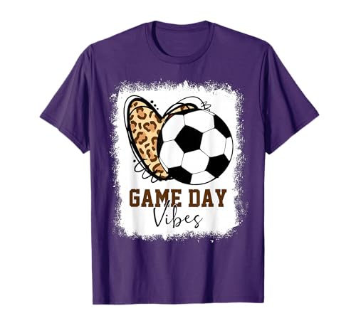 Bleached Soccer Game Day Vibes Soccer Mom Game Day Season T-Shirt