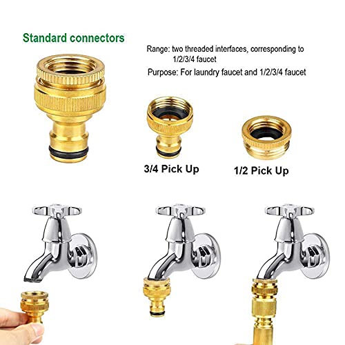 PPanhux Flexible Hose 8 Function Tool Set Retractable Hose with Brass Adapter Multifunctional Garden Hose for Gardening and Cleaning (75ft) (75ft) - Image 3