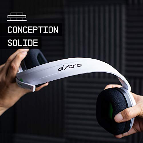 ASTRO Gaming A10 Casque Gamer, Léger et Résistant, Audio, 3,5mm Audio Jack, Compatible avec Xbox Series X|S, Xbox One, PS5, PS4, Nintendo Switch, PC, Mac, Smartphone - Blanc/Vert