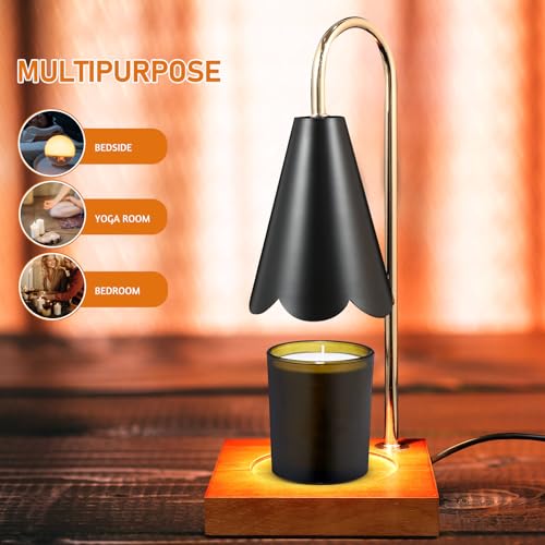 Healifty Electric Candle Warmer Lamp for Jar Candles with Dimmable Light Safe Wax Melting Aromatherapy Lamp Home Bedroom Decor 14 Size by Healifty - Image 4