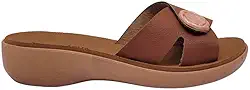Chinelo Feminino Slide Tamanco Esporão com Aplique Flor Terra e Água Confortável Palmilha Macia