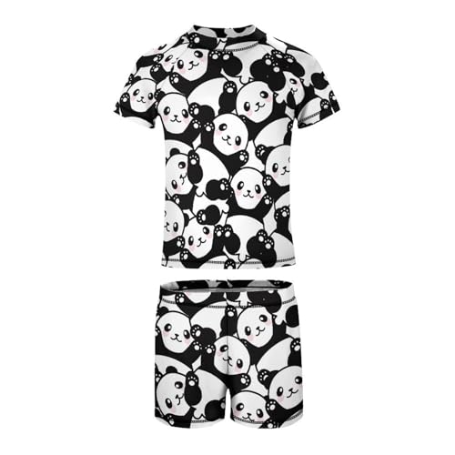 Cute PandaChildren's Swimsuits Boys Two Piece Suit10-12Y（150cm）4