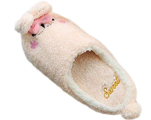 Minetom Mujeres Zapatillas de Casa Fur Otoño Invierno Suave Zapatillas Cartoon Antideslizante...