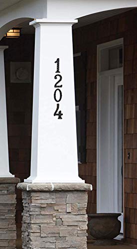 Image of NACH House Numbers for Outside, 5.5 inch Black Address Numbers for House - Letter D - Rustic Mailbox Letters and Numbers for Outside with Mounting Hardware