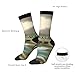XZDZDX Wild Journeys Polyester Mid-Calf Socks 3 Black for Unisex - Skin-Friendly Elastic Fashion Crew Socks