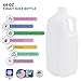 (12 PACK) 64 Oz Foggy Jug Bottle with Tamper Evident WHITE Screw Caps – Great for Homemade Juices, Milk, Smoothies, Tea and Other Beverages - Food Grade BPA Free