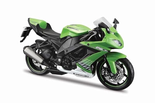 Maisto- 1:12 Moto Kawasaki Ninja Zx-10R, Design E Colori Assortiti, M32709