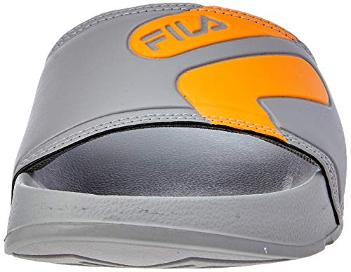 Fila F-Beach, Chinelos Masculino, Cinza (Cinza/Laranja), 40