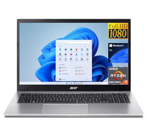 Acer 2024 Newest Everyday 15.6 inch Laptop, AMD Ryzen 7 5700U, 16GB RAM, 512GB SSD, Wi-Fi 6, Webcam, Windows 11 Pro