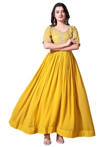Image of Fashion Basket Georgette Embroidered Anarkali Dress for Women