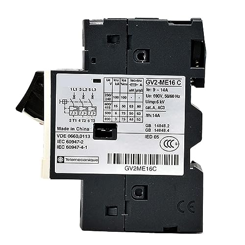 Disyuntor de motor GV2-ME16C 9-14A interruptor magnetotermico trifasico para cuadros electricos 3