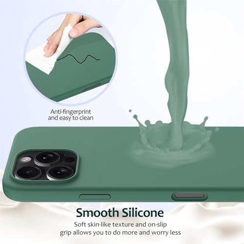 Image of ArmourPro Silicone Back Case for iPhone 16 Pro Max, Soft-Touch Case | Green