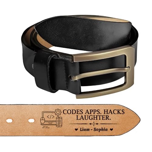 Leather Belt for Men, Custom Belt for Uncle – Gift for Accountant Uncles – Leather Belt oXDV88