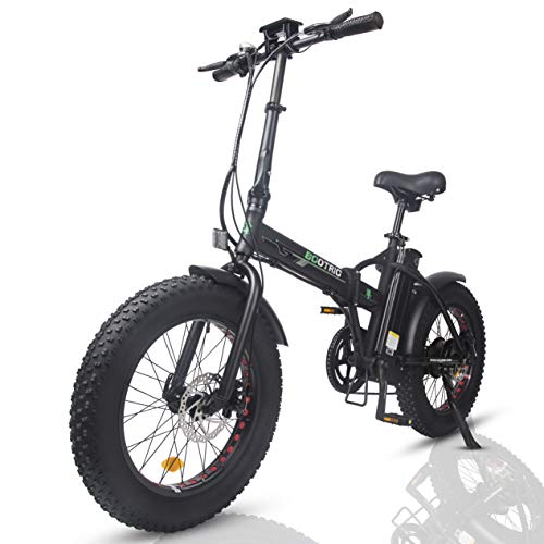 ECOTRIC Electric Foldable Bike 48V/13AH Li-ion Battery 500W Motor 20" 4.0 inch Fat