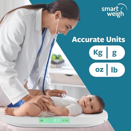 Image of Smart Weigh Baby & Pet Scale, 88 lb Capacity, Multi-Unit Hold LCD Display