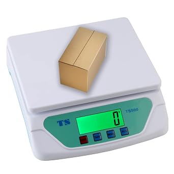 Postal Scale Shipping Scale, Accurate Digital 30kg 66lb/1g 0.1oz Back-Lit LCD Display, Digital Scale for Packages, Letters, Food g/oz/lb/kg/tl/ct Conversion White