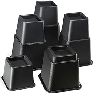 Home-it Adjustable Bed Risers or Furniture Riser bed lifts in Heights of 8, 5 or 3 Inches Heavy Duty Set of 4 bed riser