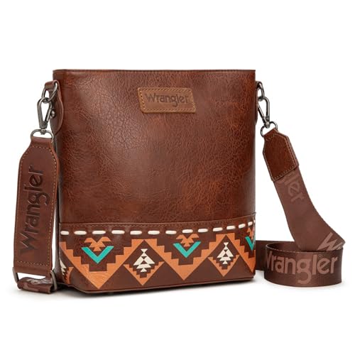 Image of Wrangler Crossbody Purses for Women Two Tone Crossbody Bags Women Purses and Handbags