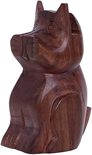 Father's Day Gift Wooden Spectacle Eyeglasses Holder Cat Shaped Eyewear Retainer-Sunglasses Holder Display Stand, Spec Stand- Optical Glass Accesories, Animal Shaped Home Office Desk Decor Gift