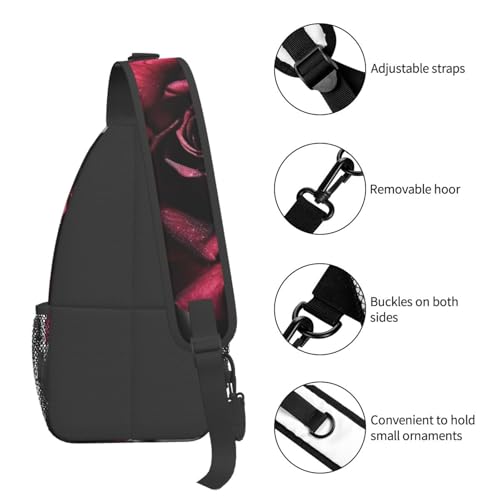 Bolso cruzado Gothic roses para hombre y mujer miniatura 5