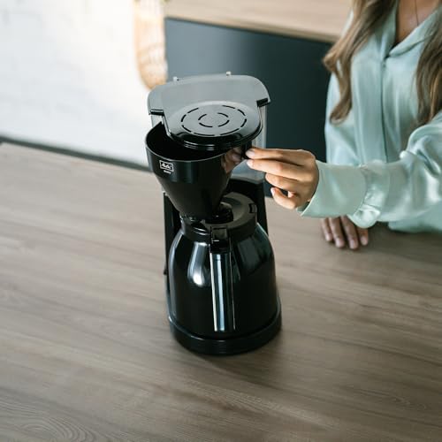 Melitta Easy Therm – Kaffeemaschine mit doppelter Thermokanne, Filterkaffeemaschine mit Tropfstopp, für bis zu 8 Tassen Kaffee pro Kanne, schwarz – Bild 5
