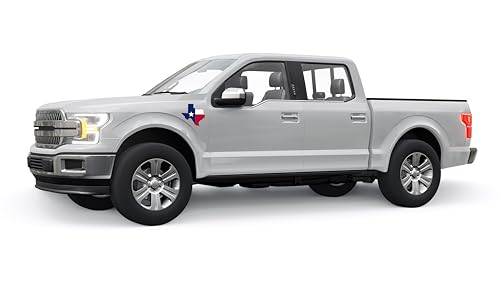 Image of | Texas Shape State Flag Sticker | Vinyl Waterproof Stickers Decal of Lone Star (18 inch x 18 inch)