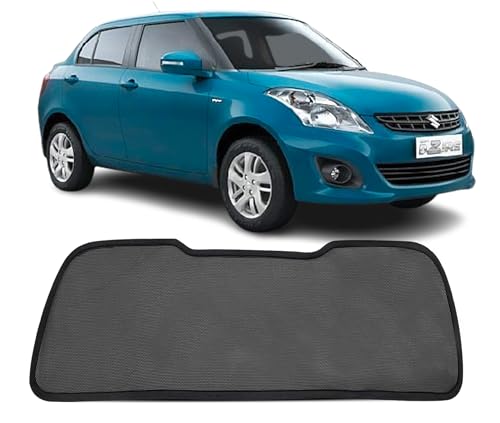 Image of Autofact Dicky Curtain for Dzire 2005-2011 | Custom Fit Rear Windshield Sunshade | Foldable Mesh | Privacy & Cooling Car Accessory | Car Rear Sun Shade UV Block Easy Install Durable Black Mesh