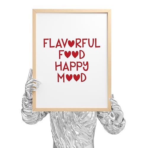 EXCOOL CLUB Red Kitchen Art - 12x16 Funny Kitchen Decor Aesthetic Pictures, Trendy Cooking Quotes Wall Art, Chef Was Cute Prints, Modern Minimalist Hearts Stars Posters for Apartment Dining Room — view 3