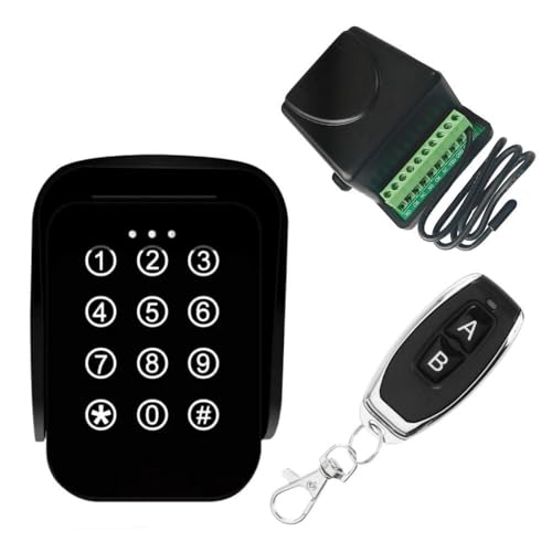 Teclado numérico inalámbrico con receptor de código variable universal 433 MHz-Z for abrepuertas garaje automáticos batientes(Combination)