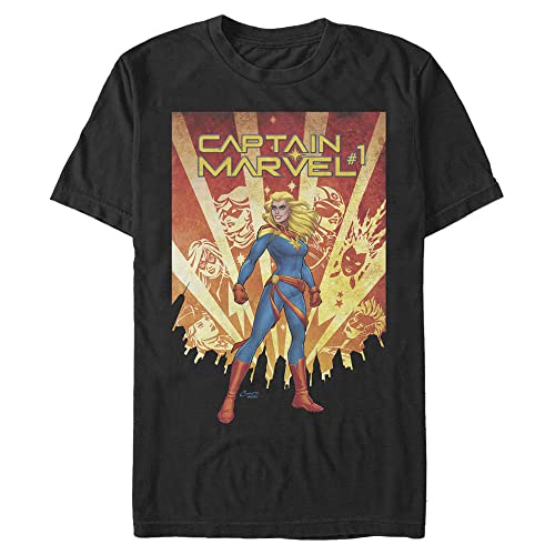 T-shirt Marvel Captain America homme noir 4XL grande taille haut manches courtes