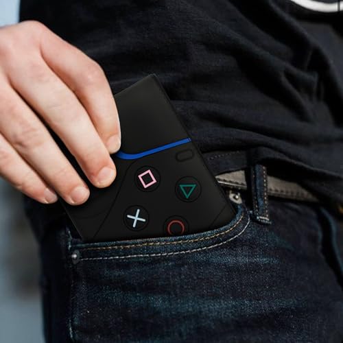 bythevoid Wallet for Game Player Game Controller Wallets For Kids, Man, Teen Bifold Wallet Multiple Card Slots and Coin Pocket Gamepad Silicone And PU Leather Surface Video Game Wallet in Black2