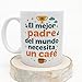 Imagen de MUGFFINS taza papa con frase El mejor del mundo necesita un café en Español 330 Ml