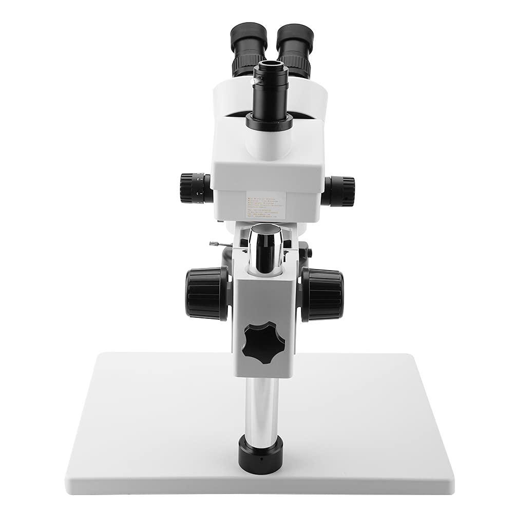 Microscopio estéreo con zoom trinocular, microscopio de aumento 3,5X-90X Oculares WF10X/20 mm accesorio de microscopio 100-240 V, lente de zoom (enchufe UE)