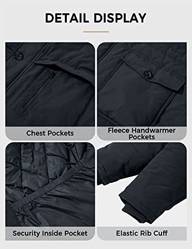 Image of Soularge Men's Big and Tall Winter Warm Heavy Hooded Parka Jacket