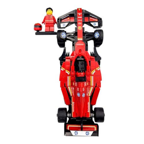 Image of 2 Pack F1 Car Wall Mount Compatible with Speed Champions Building Brick Cars | Racing Car Display Hanger with Screws Included | Durable Bioplastic Wall Holder (Wall mount with Driver Slot)